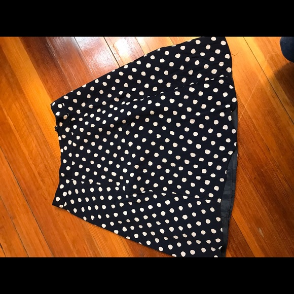 Kate Spade Polka Dot Skirt Navy - Picture 4 of 7
